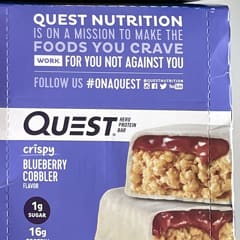 ヒーロープロテインバー、クリスピーブルーベリーコブラー、12本、各