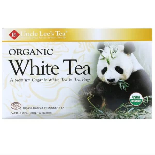 Uncle Lee’s Organic White Tea - Premium Tea For Everyday Wellness, Low Caffeine, Antioxidant-Rich White Tea Ba