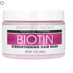 ビオチン、Strengthening Hair Mask、340ml（12液量オンス）