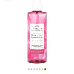 ローズウォーター、アトマイザーミストスプレー、バラの花びら、237ml