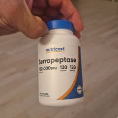 La mejor alta potencia Serrapeptase 120,000 SPU Doctor's Best, 90