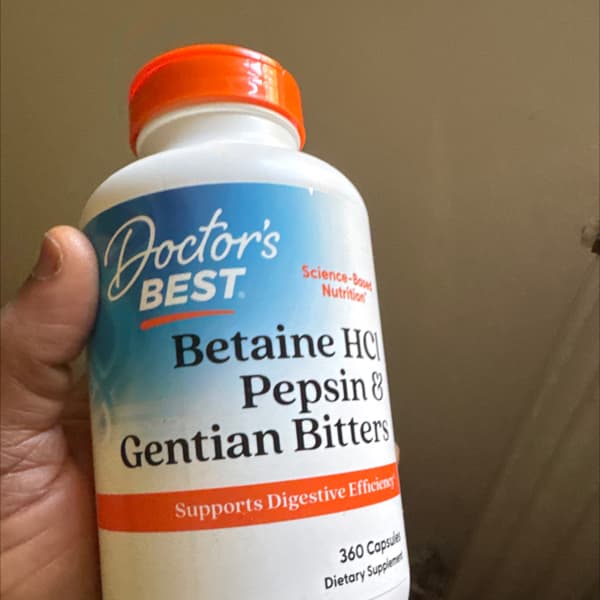 Doctor's Best Betaine HCL Pepsin & Gentiane Bitters - 360 Capsules, Système Digestif, Neuf