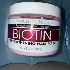 ビオチン、Strengthening Hair Mask、340ml（12液量オンス）