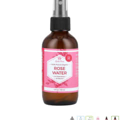 100%ピュア・オーガニックローズウォーター, 4液量オンス (118 ml)