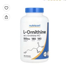 オルニチン L-オルニチン、500mg、180粒