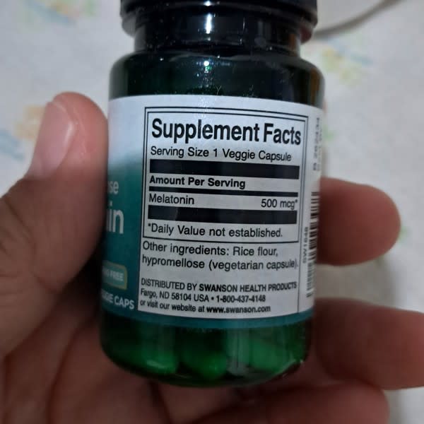Sida 1 – Recensioner - Swanson, Melatonin, extra låg dos, 500 mcg, 60  veganska kapslar