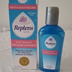 replens silky smooth personal lubricant 2.7 fl oz bottle 5 pack) Replens Silky Smooth Personal Lubricant, Fragrance-Free Silicone  Vaginal Lube, 2.7 oz main image 1