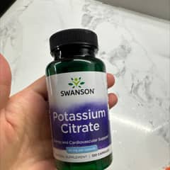Citrate De Potassium Swanson – 120 Capsules, Complément Alimentaire Neuf Sous Blister