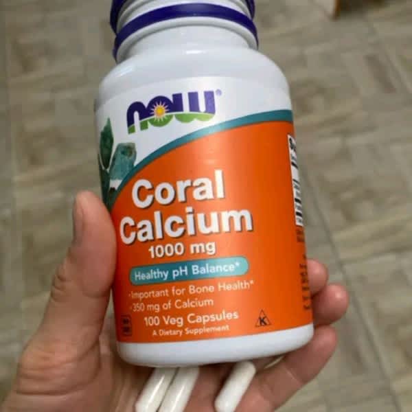 Complément Alimentaire Coral Calcium Now Foods – 1000 Mg, 100 Gélules – Neuf Sous Emballage