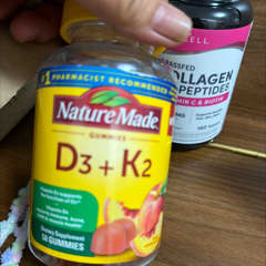 Nature Made Vitamin D3 + K2 Gummies – Peach, 50 Gummies