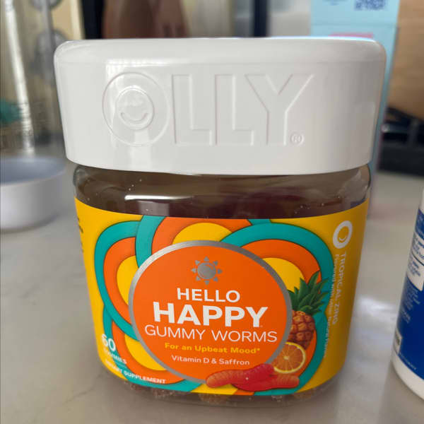 Complément Alimentaire Hello Happy Gummies - Vitamine D Et Safran - Humeur Optimiste, Réduction Fatigue - 30/60/100 Gummies