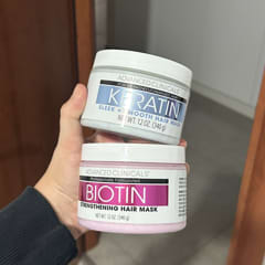 ビオチン、Strengthening Hair Mask、340ml（12液量オンス）