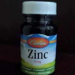 亜鉛、15mg、タブレット100粒