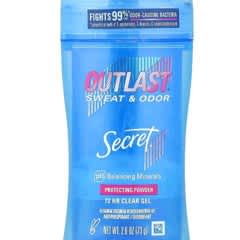 Outlast®（アウトラスト）、72 Hr Clear Gel Deodorant、プロテク