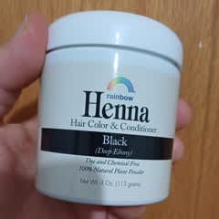 ヘナ、ヘアカラー&コンディショナー、ブラック、4 oz (113 g)