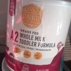 A2、牧草飼育の全乳の幼児用粉ミルク、12～36か月の幼児用、595g（21