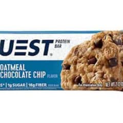 Quest Protein Bar, Oatmeal Chocolate Chip, 12 Bars, 2.12 oz (60 g