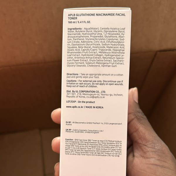 Page 1 - Reviews - APLB, Glutathione Niacinamide, Facial Toner, 5.41 fl oz  (160 ml)