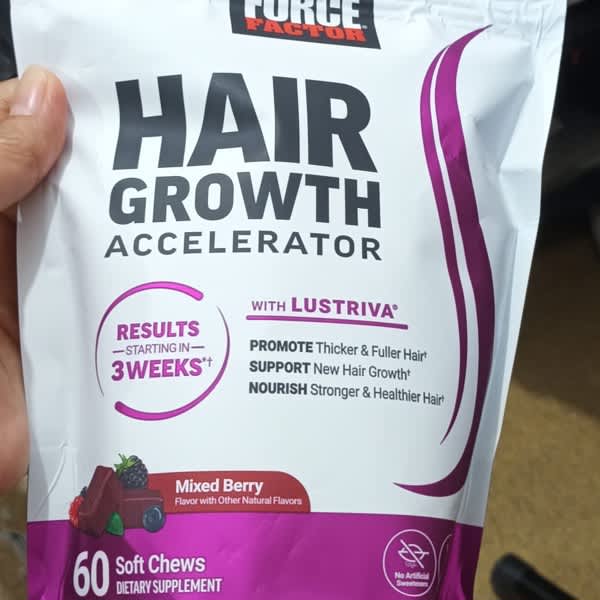 Force Factor Hair Growth Accelerator, Mixed Berry, 60 Soft Chews + Total Beets