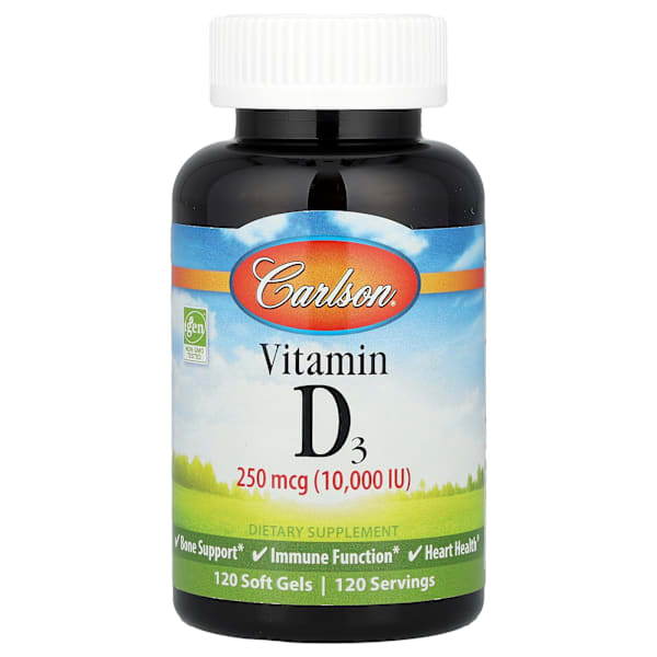 Vitamin D3, 10000 IU, 120 Softgels