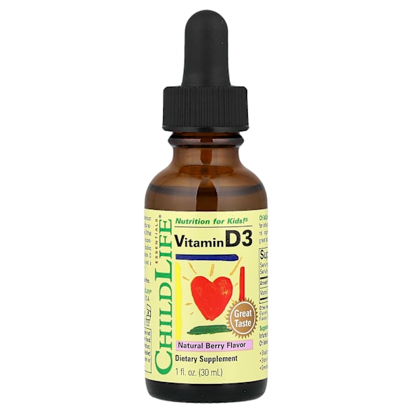 Vitamin D3, Natural Berry, 500 IU, 30 ml