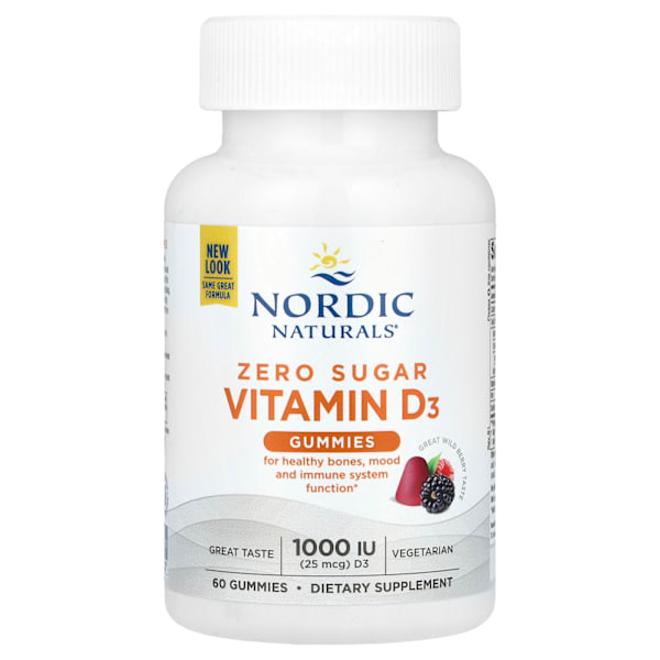 Zero Sugar Kids Vitamin D3 Gummies, 1000 IU, 60