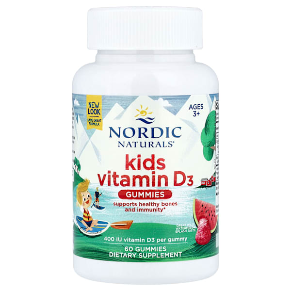 Kids' D3 lozenges, watermelon, 400 IU, 60 pieces