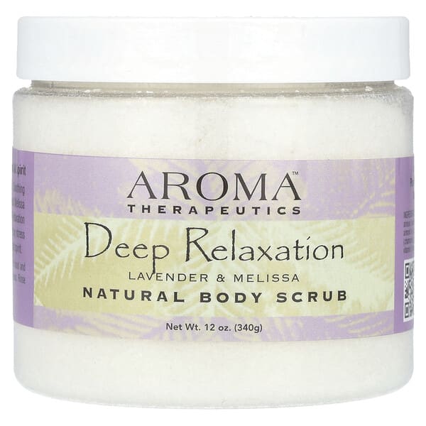 Abra Therapeutics, Natural Body Scrub, Deep Relaxation, Lavender & Melissa, 12 oz (340 g)