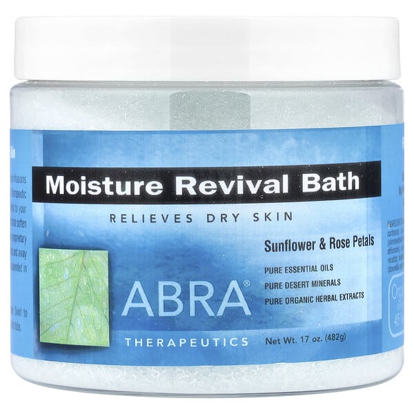 Abra Therapeutics, Moisture Revival Bath, Sunflower & Rose Petals, 17 oz (482g)