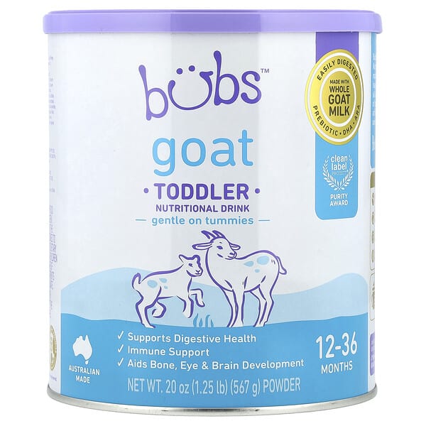 Aussie Bubs, Goat, Toddler, Nutritional Drink Powder, 12-36 Months, 20 oz (567 g)
