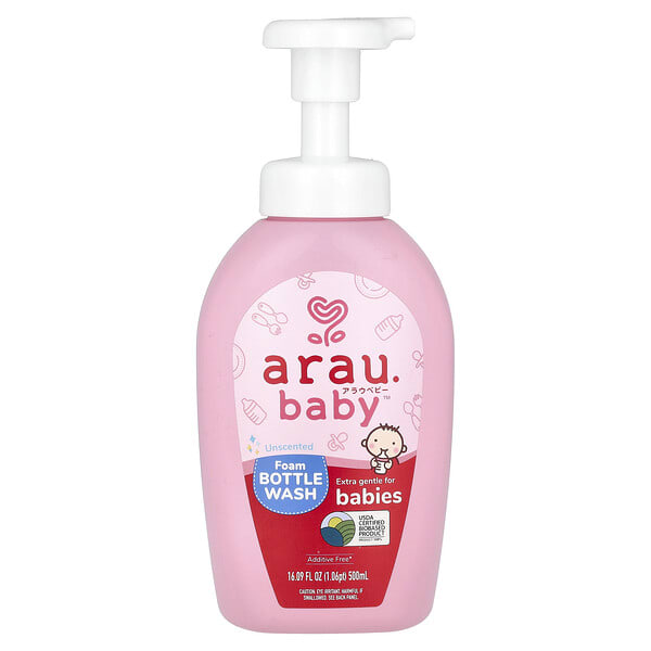 arau.baby, Foam Bottle Wash, үнэргүй, 16.09 fl oz (500 ml)