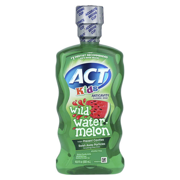 ACT, Хүүхдийн, Anticavity Fluoride Rinse, спиртгүй, Wild Watermelon, 16.9 fl oz (500 ml)