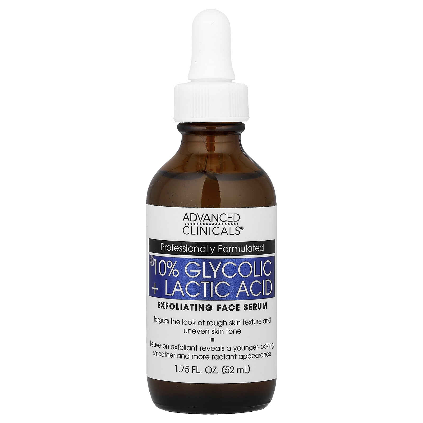 Advanced Clinicals 10% Glycolic + Lactic Acid Serum 52ml