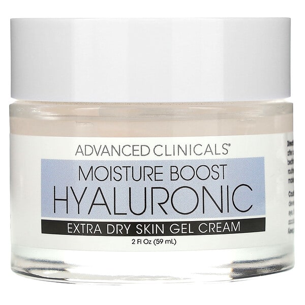 Advanced Clinicals, Moisture Boost Hyaluronic, Extra Dry Skin Gel Cream, 2 fl. oz. (59 ml)