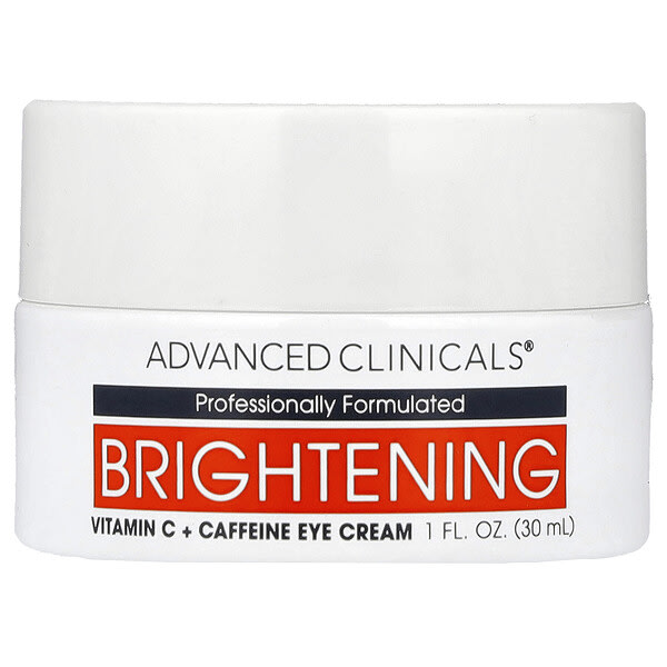 Advanced Clinicals, Brightening Vitamin C + Caffeine Eye Cream, 1 fl oz (30 ml)