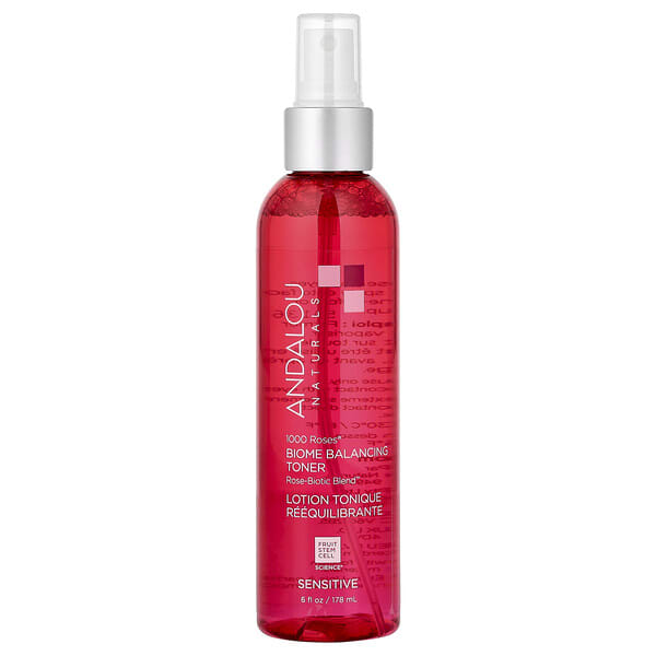 Andalou Naturals, 1000 Roses®, Biome Balancing Toner, Sensitive, 6 fl oz (178 ml)