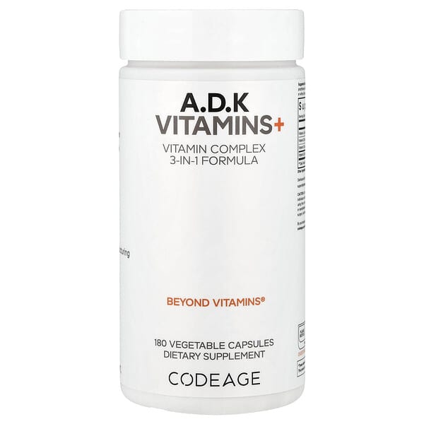 Codeage, A, D, K Витаминs+, 180 ширхэг капсул