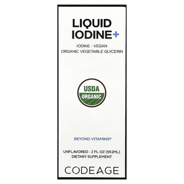 Codeage, шингэн Иод+, амтгүй, 2 fl oz (59.2 ml)