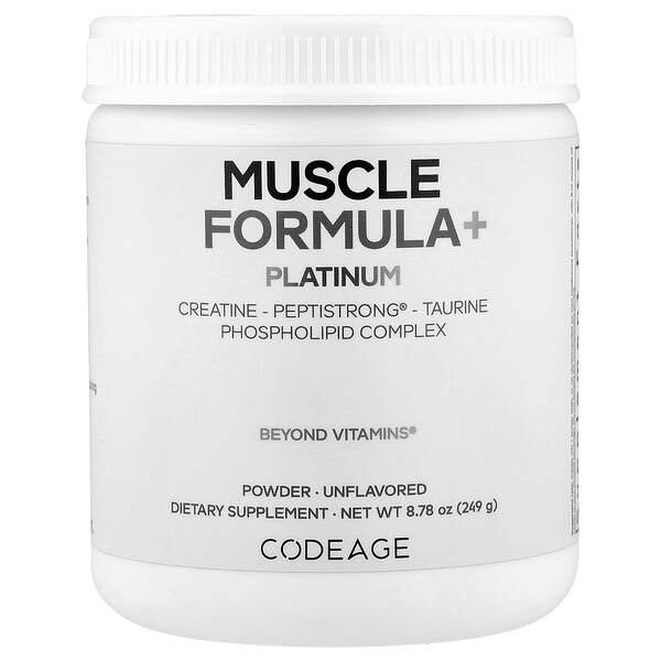 Codeage, Muscle найрлага+, Platinum, амтгүй, 8.78 oz (249 g)