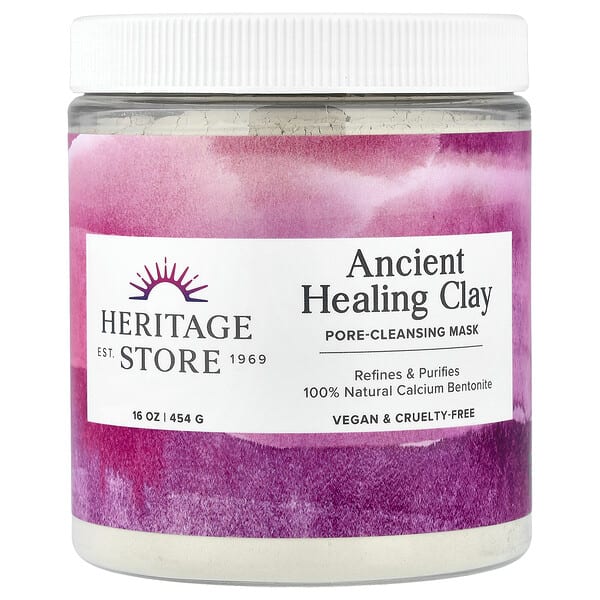 Heritage Store, Ancient Healing Clay, Pore-Cleansing Beauty Mask, 16 oz (454 g)