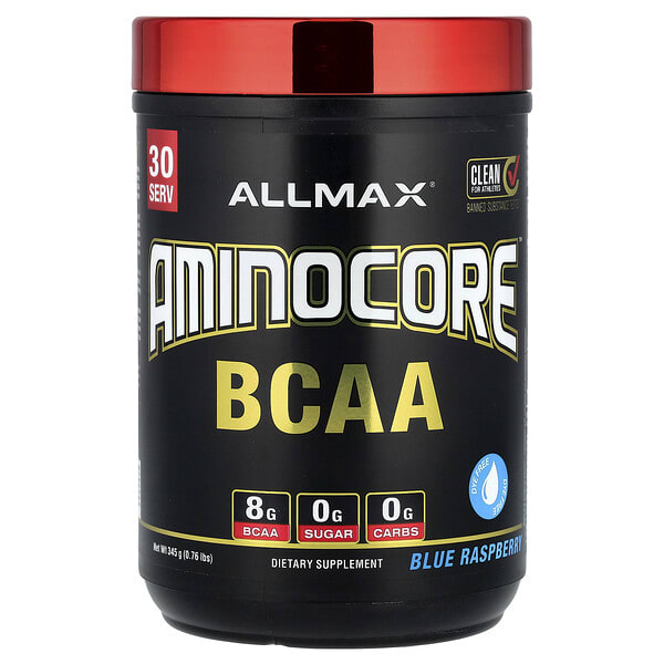 ALLMAX, AMINOCORE™ BCAA, Blue бөөрөлзгөнө, 0.76 lbs (345 g)