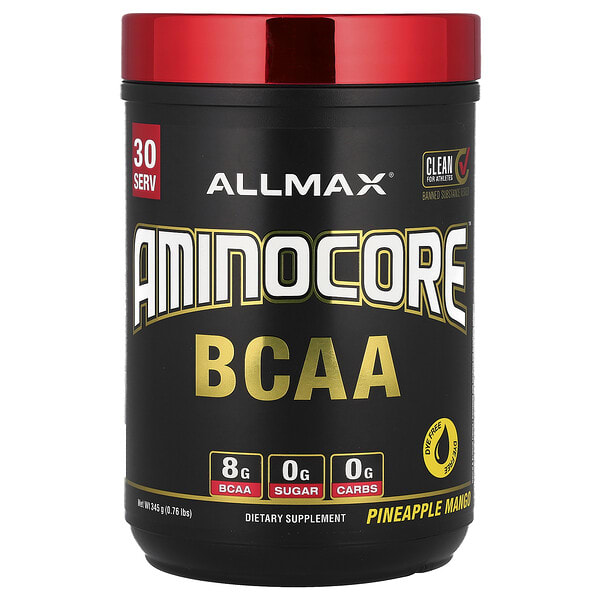 ALLMAX, AMINOCORE™ BCAA, Pineapple Mango, 0.76 lbs (345 g)