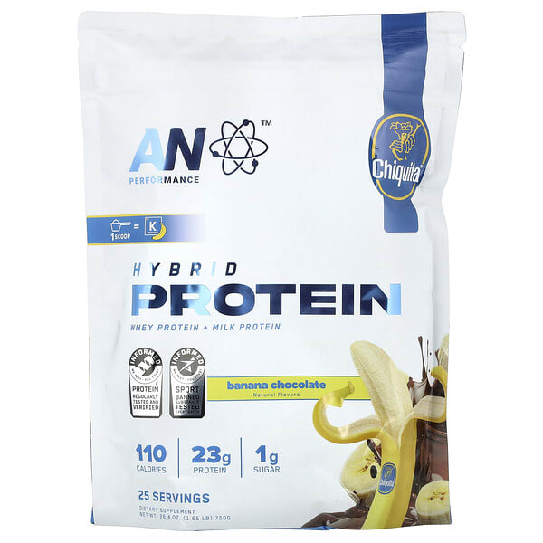 AN Supps, Performance, Hybrid Protein, Chiquita®, Banana Chocolate, 1.65 lb (750 g)