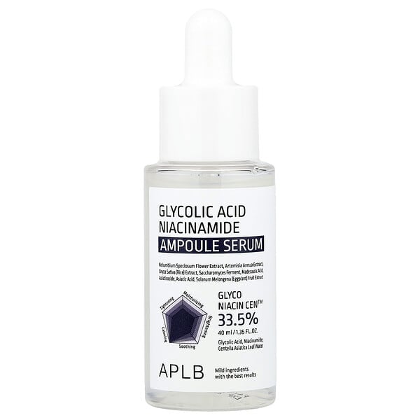 APLB, Glycolic Acid Niacinamide Ampoule Serum, 1.35 fl oz (40 ml)