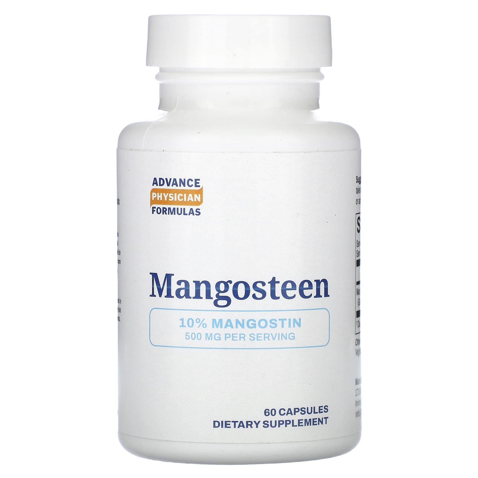 Advance Physician Formulas Mangosteen 500 mg 60 Capsules
