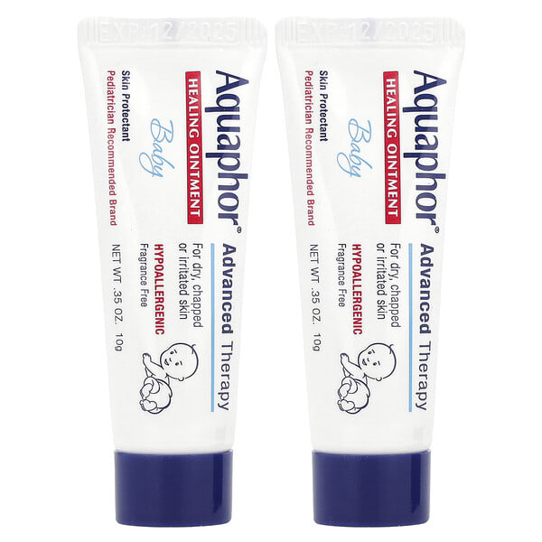 Aquaphor, Baby Healing Ointment, Fragrance Free, 2 Tubes, 0.35 oz (10 g) тус бүр