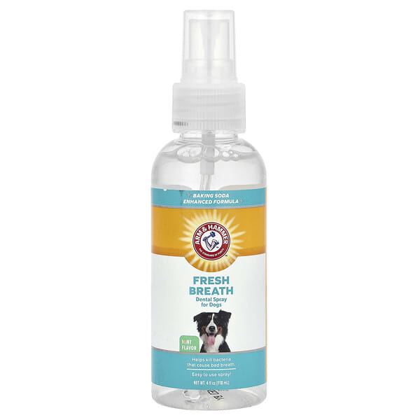 Arm & Hammer, Fresh Breath, Dental Spray For Dogs, Mint, 4 fl oz (118 ml)
