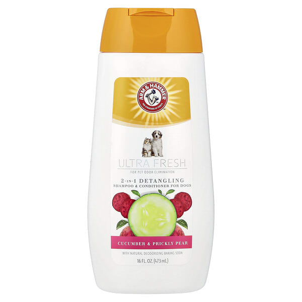 Arm & Hammer, 2-in-1 Detangling Shampoo & Conditioner For Dogs, Cucumber & Prickly Pear, 16 fl oz (473 ml)