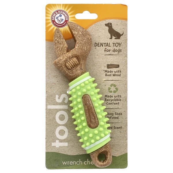 Arm & Hammer, Dental Toy For Dogs, Wrench, 1 Toy (Discontinued Item)