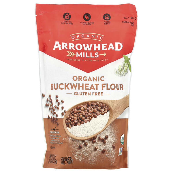 Arrowhead Mills, Organic Buckwheat Flour, Gluten Free, 22 oz (623 g)